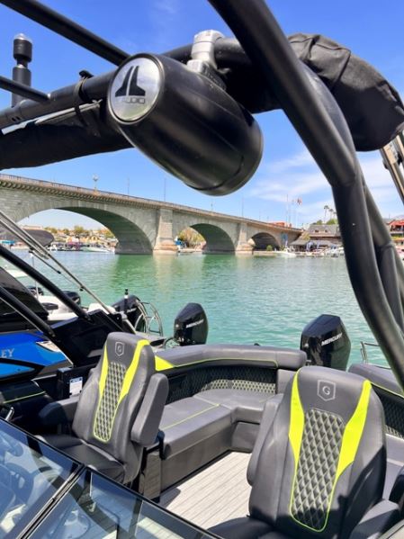 JL Audio sound system on a 2024 Godfrey XP on Lake Havasu